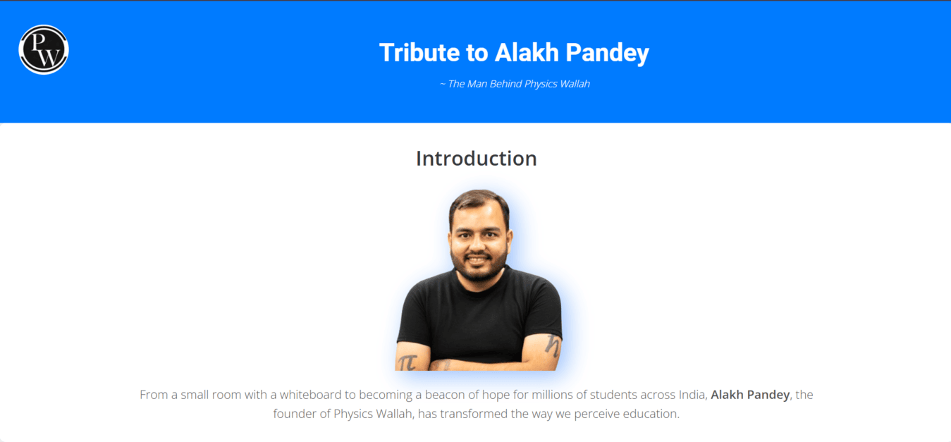 tribute page